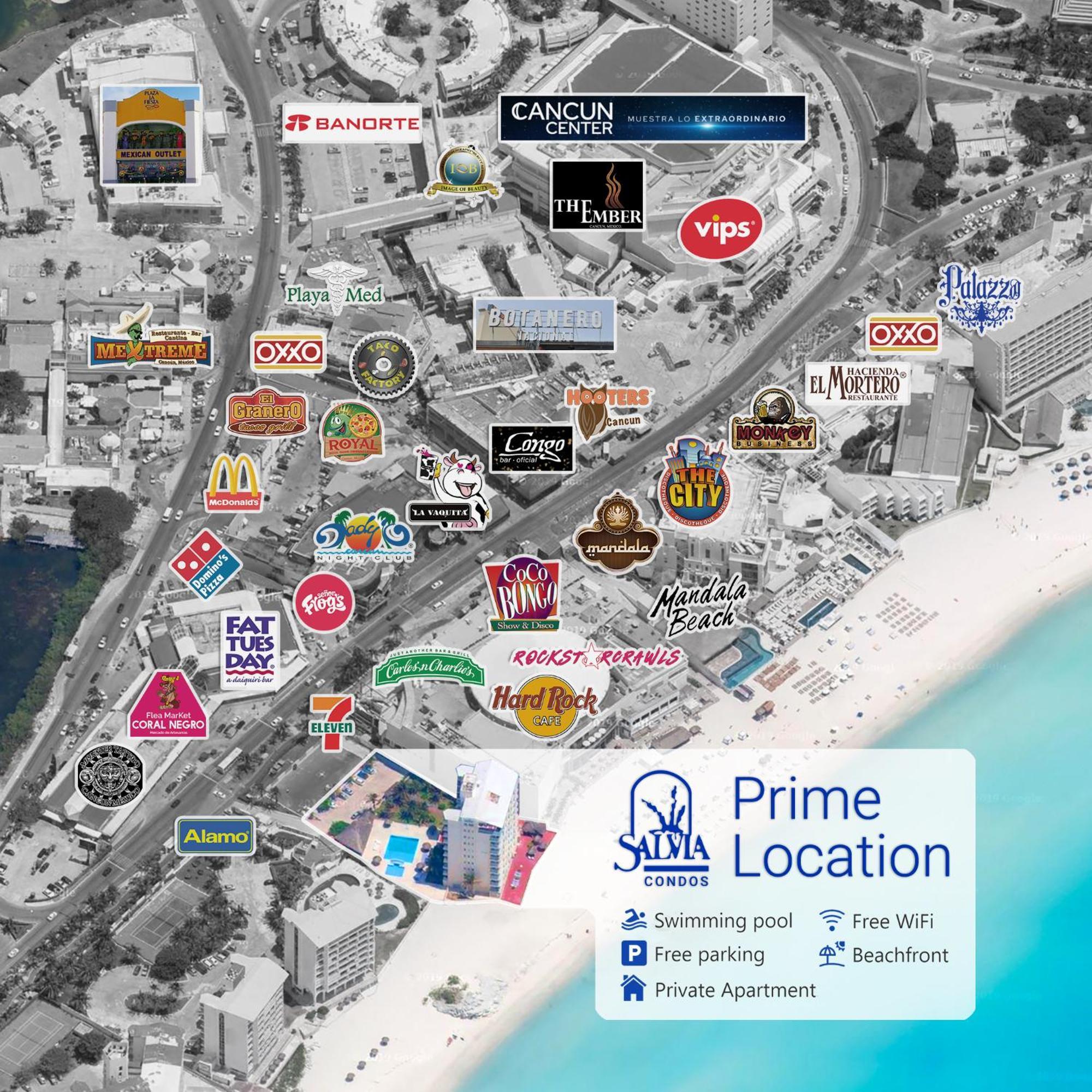 Paradise Beachfront & Nightlife Heart Cancún Esterno foto
